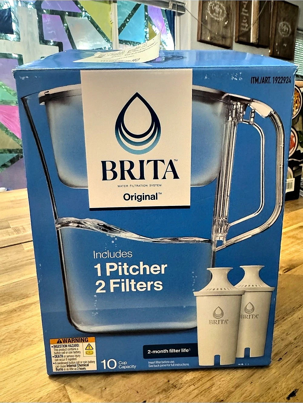 Brita Original Water Filter Pitcher NWT Blue & Clear